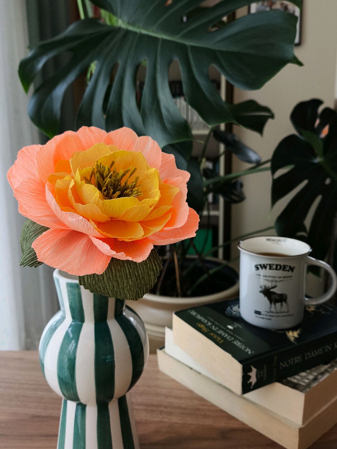 peach-flavor-peony-kagit-cicek-sanati-seftali-sari