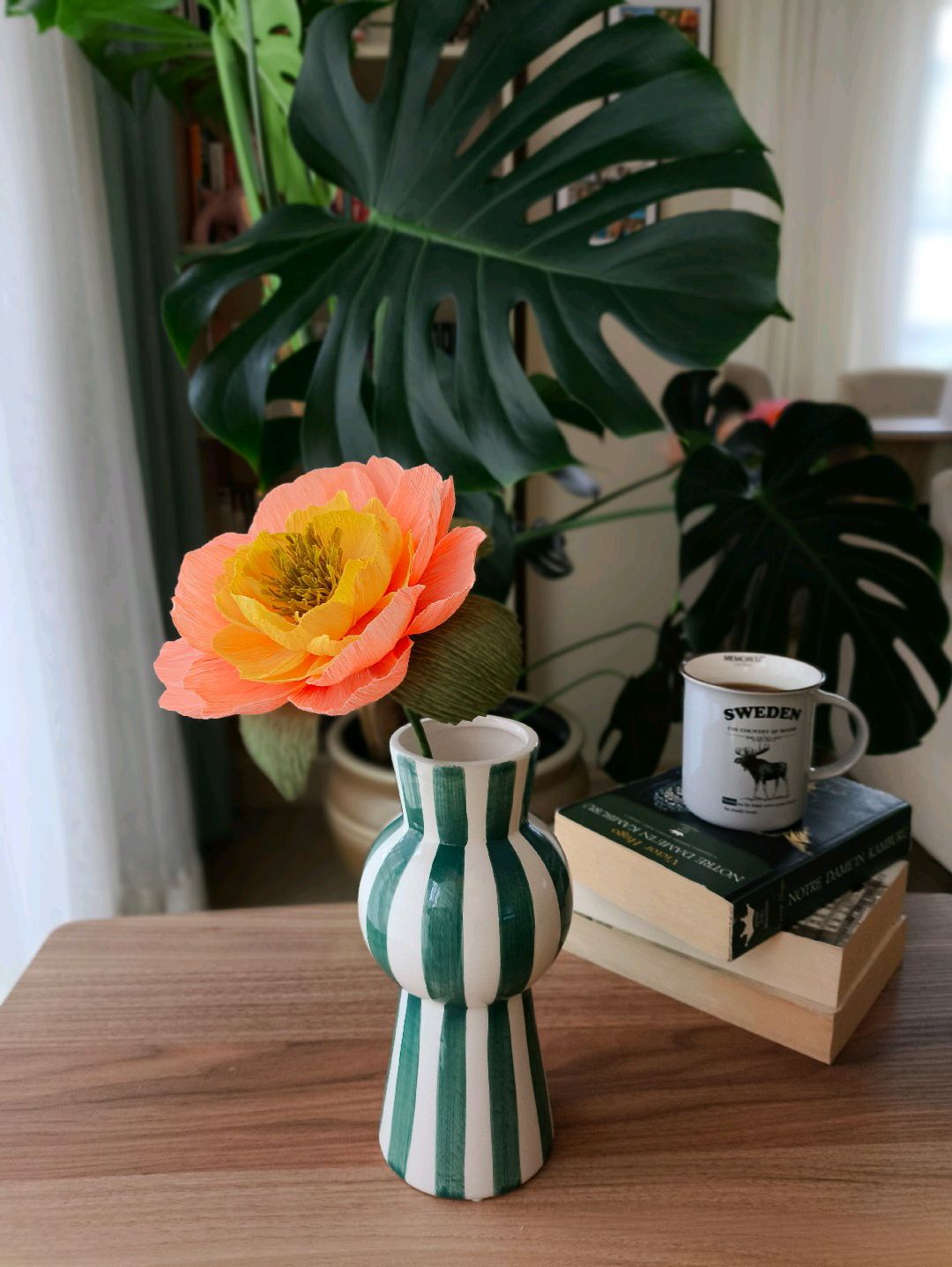 peach-flavor-peony-kagit-cicek-sanati-seftali-sari