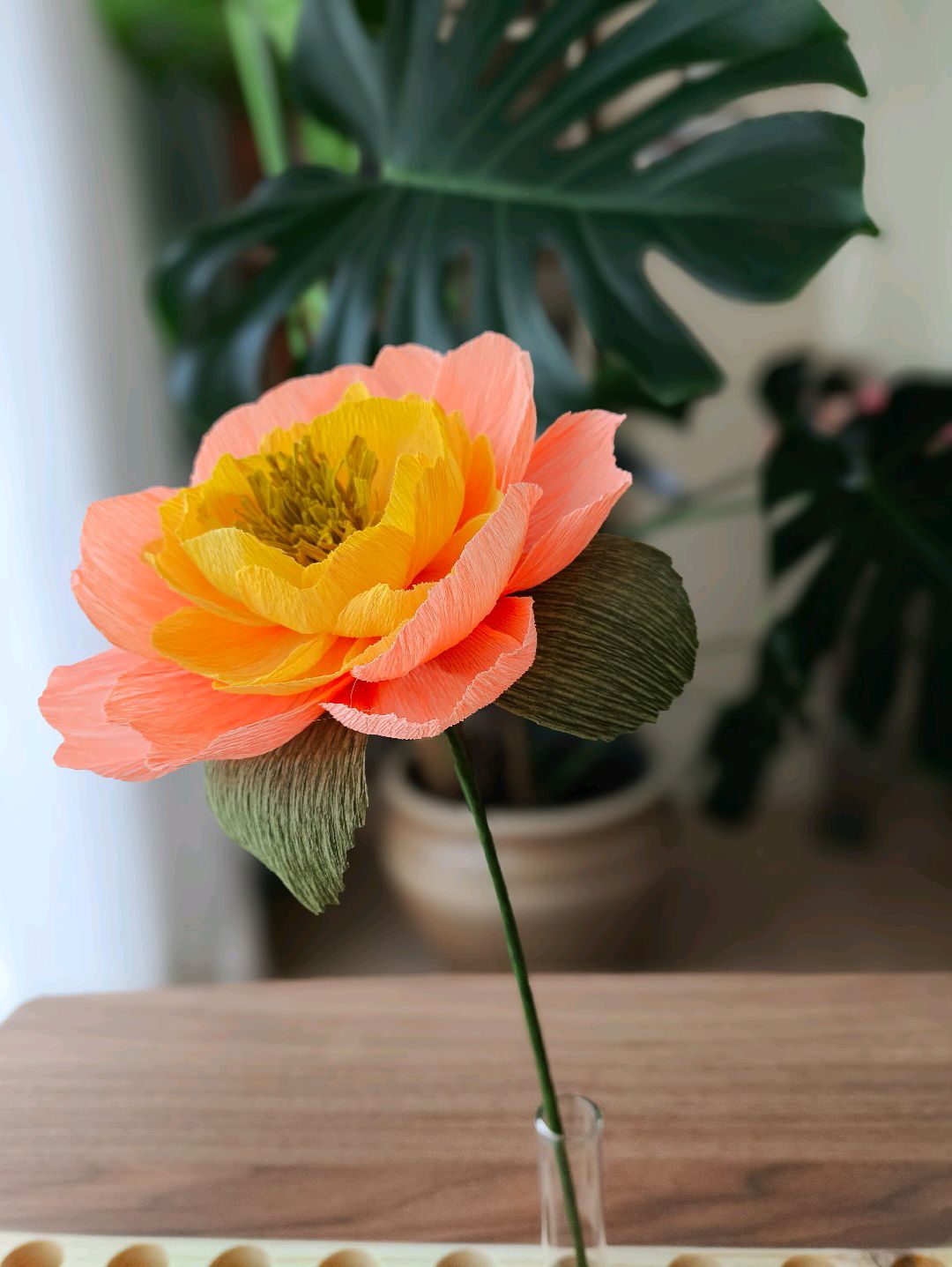 peach-flavor-peony-kagit-cicek-sanati-seftali-sari