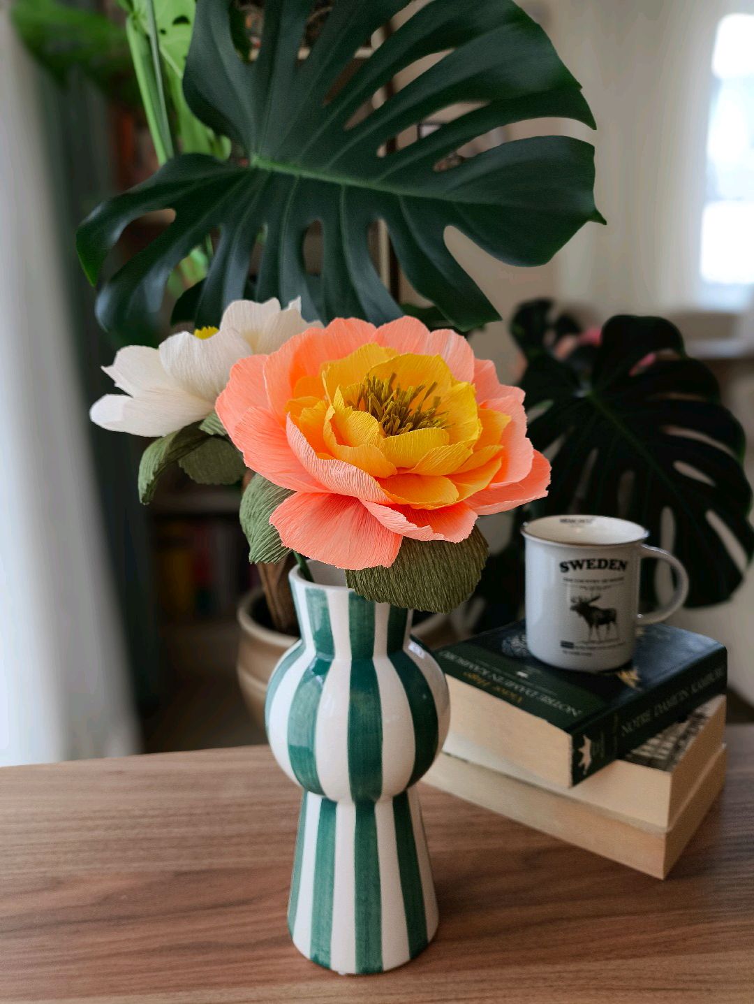 peach-flavor-peony-kagit-cicek-sanati-seftali-sari