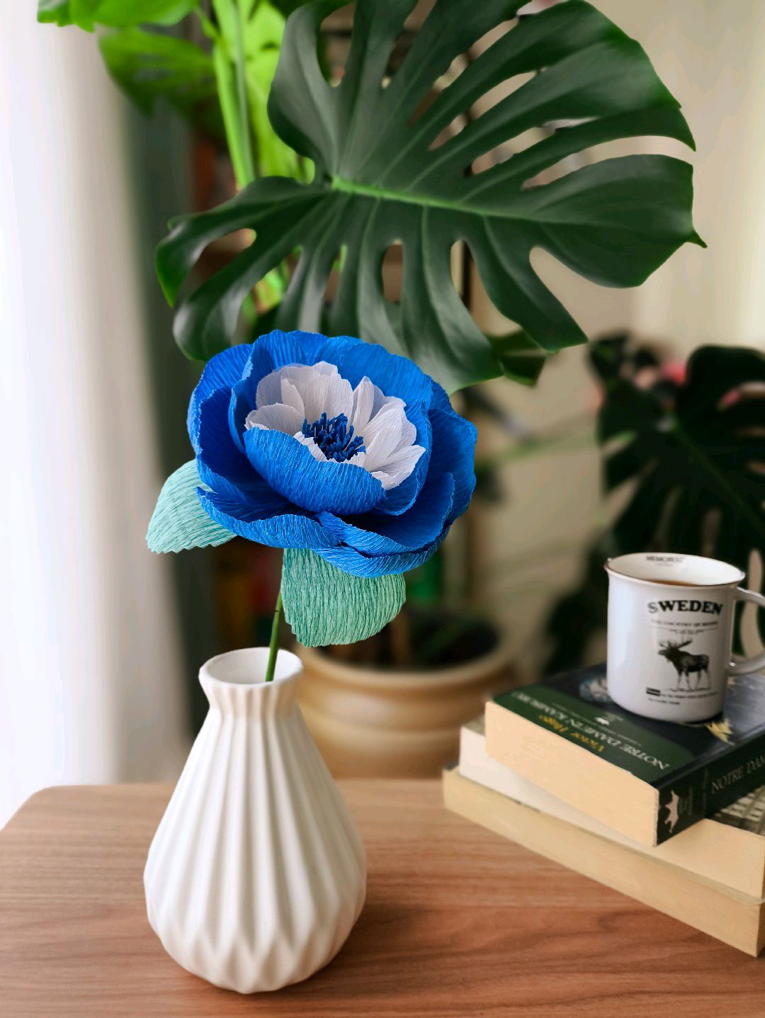 cyber-blue-peony-kagit-cicek-sanati-saks-mavi