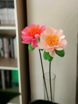 Perfect Match Giant Peonies Kağıt Çiçek Sanatı  Pembe