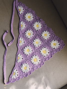 Ayçiçeği Motif Bandana Lila