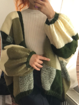 Güneş Sarısı Örme Hırka Sarı