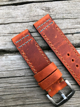 22 Mm Crayz Deri Elyapımı Kordon  Taba