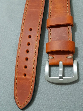 20 Mm Taba Crayz El Yapımı Deri Kordon  Taba