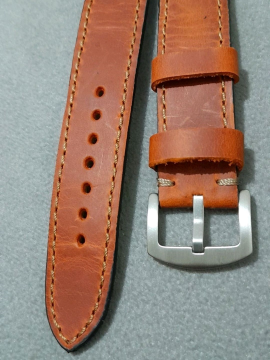 26 Mm Taba Crayz El Yapımı Gerçek Deri Saat Kordonu  Taba