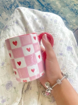Seramik Kupalar Pastel Pembe