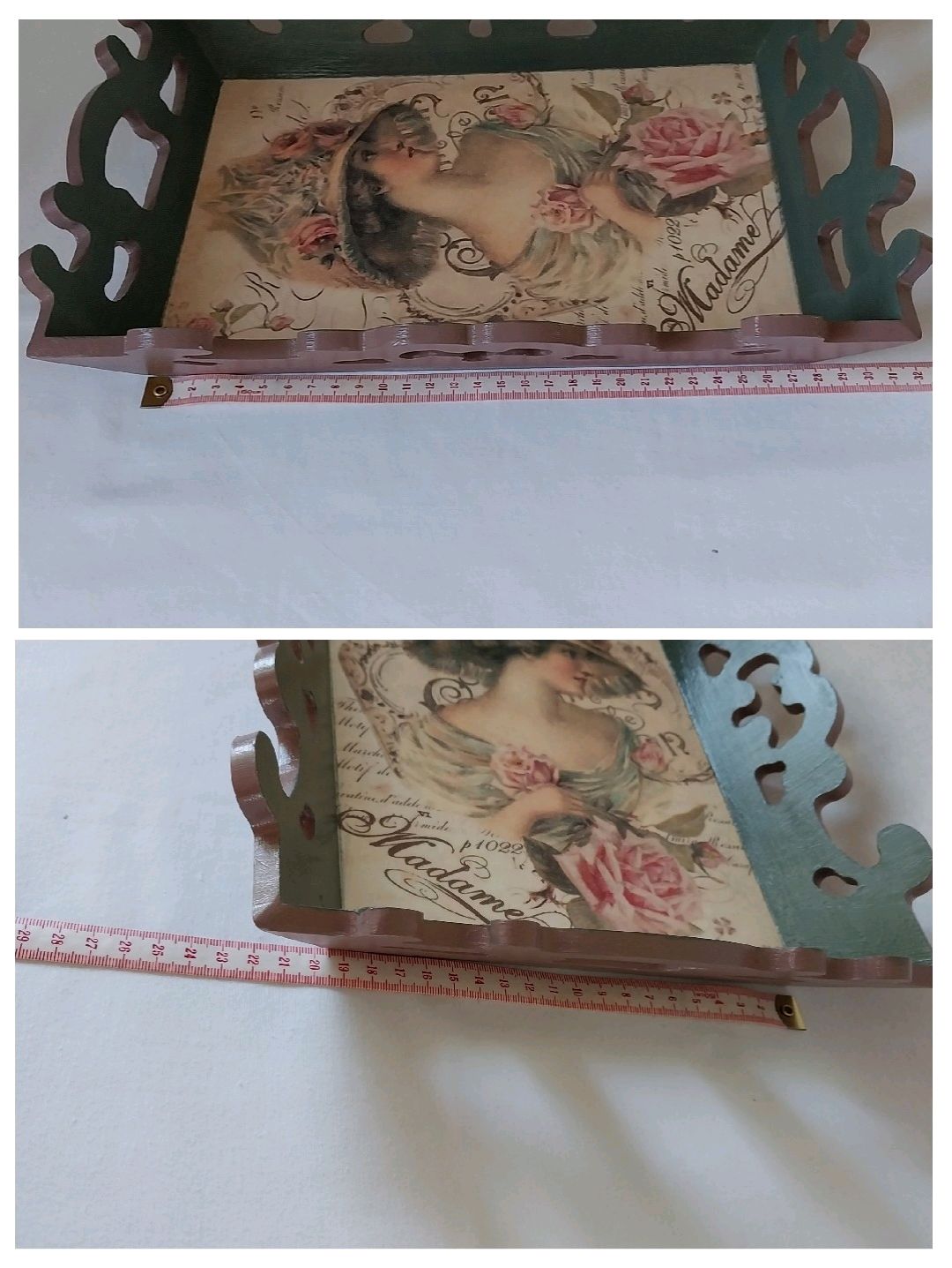 el-yapimi-vintage-tepsi-dekoratif-tablo-madame-cok-renkli
