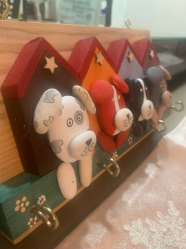 Sevimli Köpekler Anahtarlık  Çok Renkli