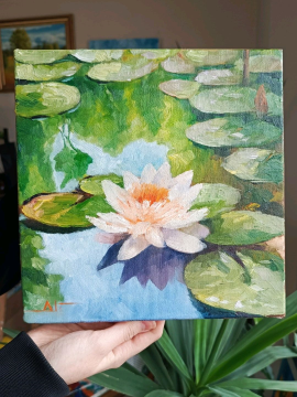 Nilüfer 25x25 Yağlı Boya Tablo 