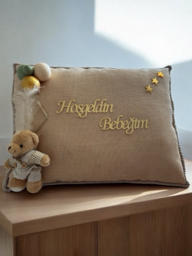 İsme Özel Bebek Dolgulu Takı Yastığı 