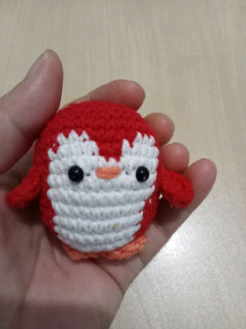 Arkafaş Penguen Anahtarlık Kırmızı Siyah 