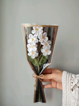 Unutma Beni Çiçeği Buketi Beyaz