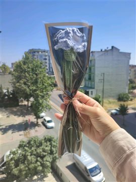 Örgü Karanfil  Bebek Mavisi